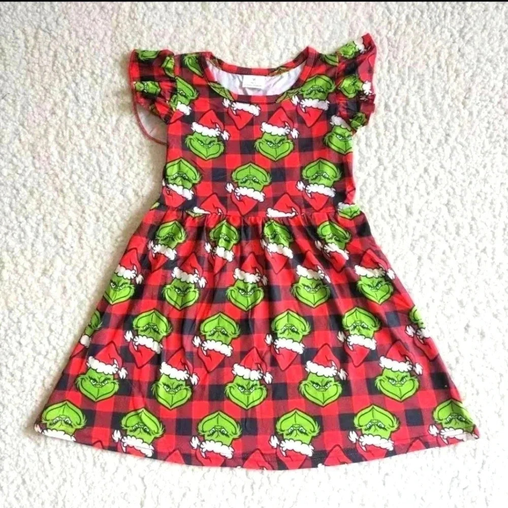 𝅺GRINCH pearl dress new size 12/18m